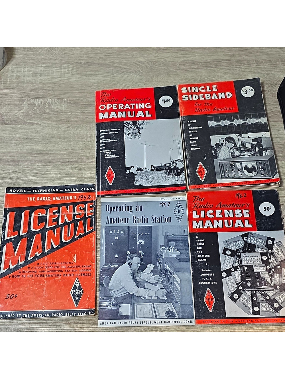 ARRL Vintage Lot of 5 Amateur Radio Manuals License Manual 1953 & 1962
